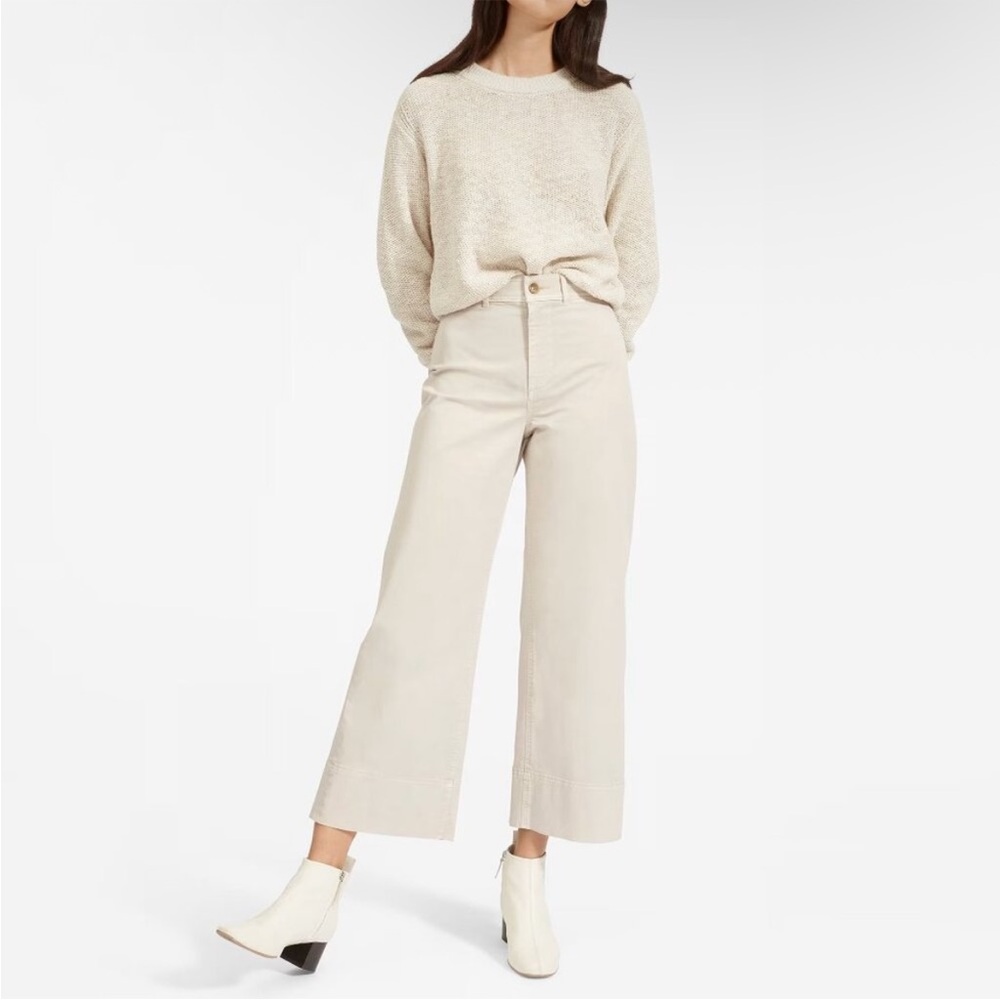 Everlane The Lightweight Wide Leg Crop Short Chino Pants